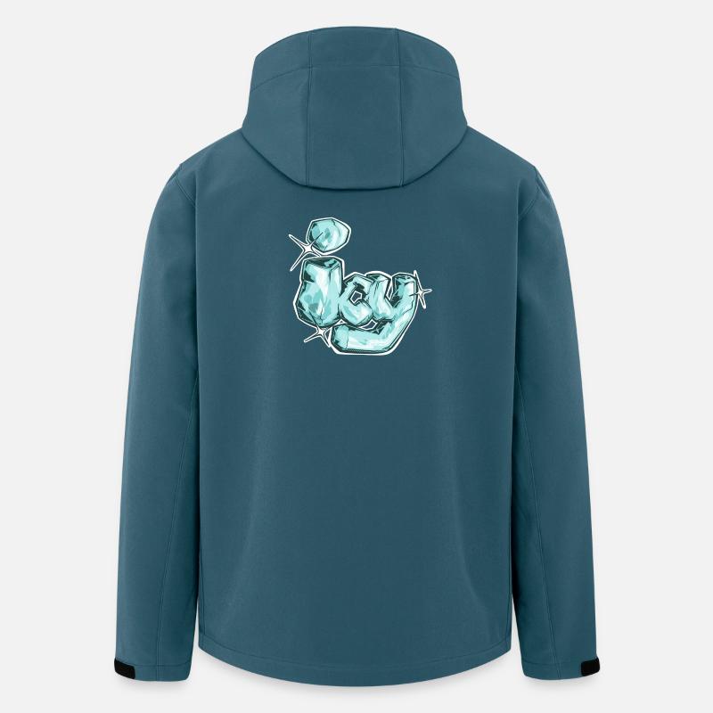 Eisig, ein gezogenes Wort - Recycelte Männer Softshell-Jacke von Stanley/Stella - Dunkles Petrol