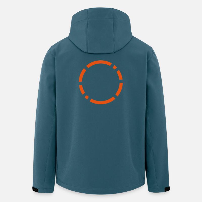 Kreis-Logo-Design - Recycelte Männer Softshell-Jacke von Stanley/Stella - Dunkles Petrol