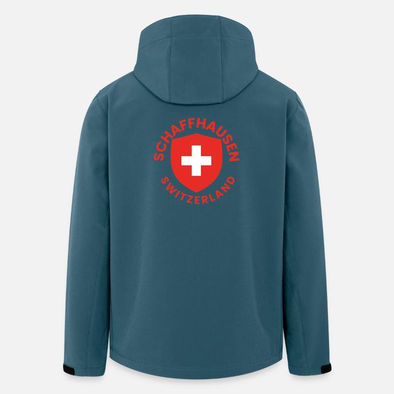 Schaffhausen-Schildemblem - Recycelte Männer Softshell-Jacke von Stanley/Stella - Dunkles Petrol