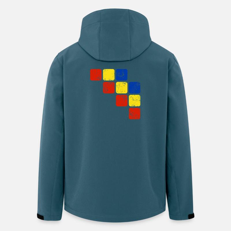 Farben Ornament Muster - Grundfarben - Recycelte Männer Softshell-Jacke von Stanley/Stella - Dunkles Petrol