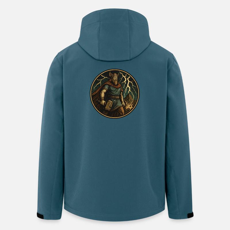 Wikinger Sturmhammer Thor - Recycelte Männer Softshell-Jacke von Stanley/Stella - Dunkles Petrol