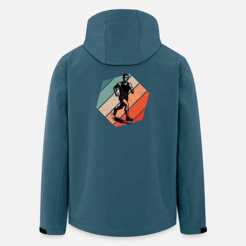 Super cadeau de course pour la course - Veste softshell homme en polyester recyclé Stanley/Stella - bleu pétrole foncé