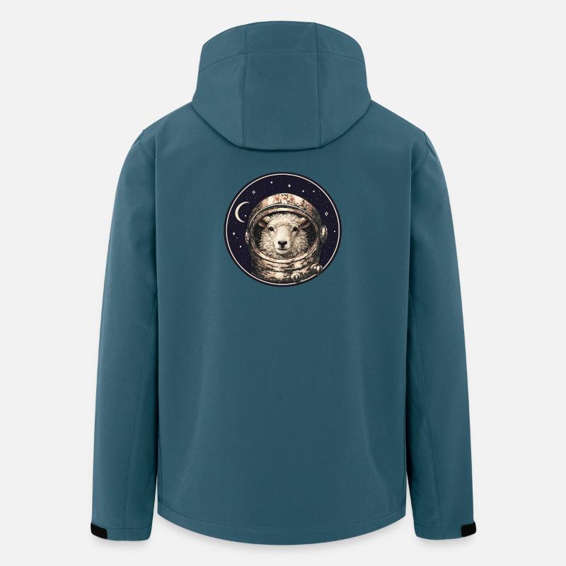 Astronautenschaf im Orbit - Recycelte Männer Softshell-Jacke von Stanley/Stella - Dunkles Petrol