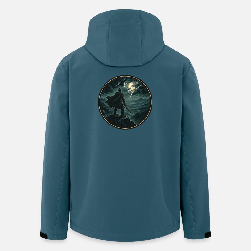 Chevalier de la Lune dans l’Abîme - Veste softshell homme en polyester recyclé Stanley/Stella - bleu pétrole foncé