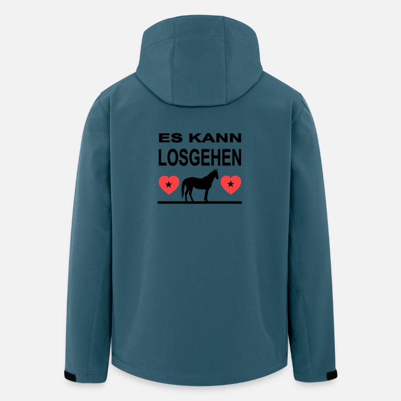 Pferde - Recycelte Männer Softshell-Jacke von Stanley/Stella - Dunkles Petrol