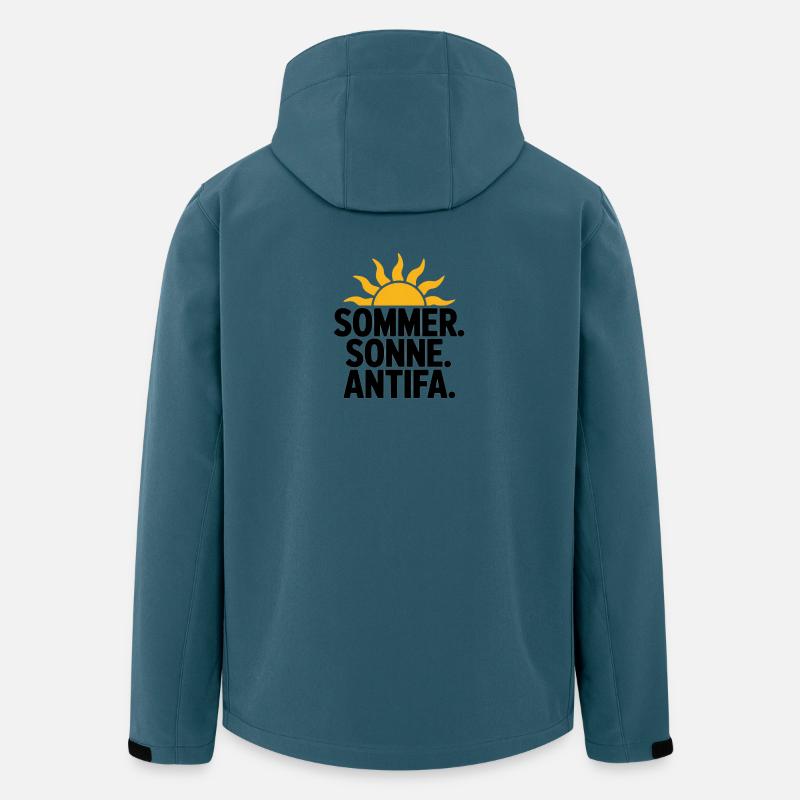 Sommer Sonne Antifa - T-shirt antifasciste - Veste softshell homme en polyester recyclé Stanley/Stella - bleu pétrole foncé