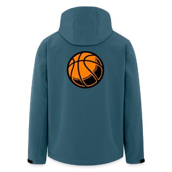 Ballon de basket-ball - Veste softshell homme en polyester recyclé Stanley/Stella - bleu pétrole foncé - Dos - AI Model Male 185 light (185cm)