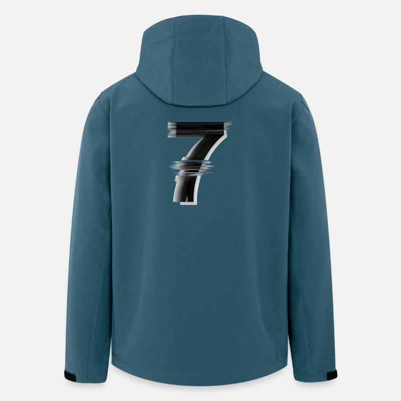 Sieben Glitch-Pinsel - Recycelte Männer Softshell-Jacke von Stanley/Stella - Dunkles Petrol