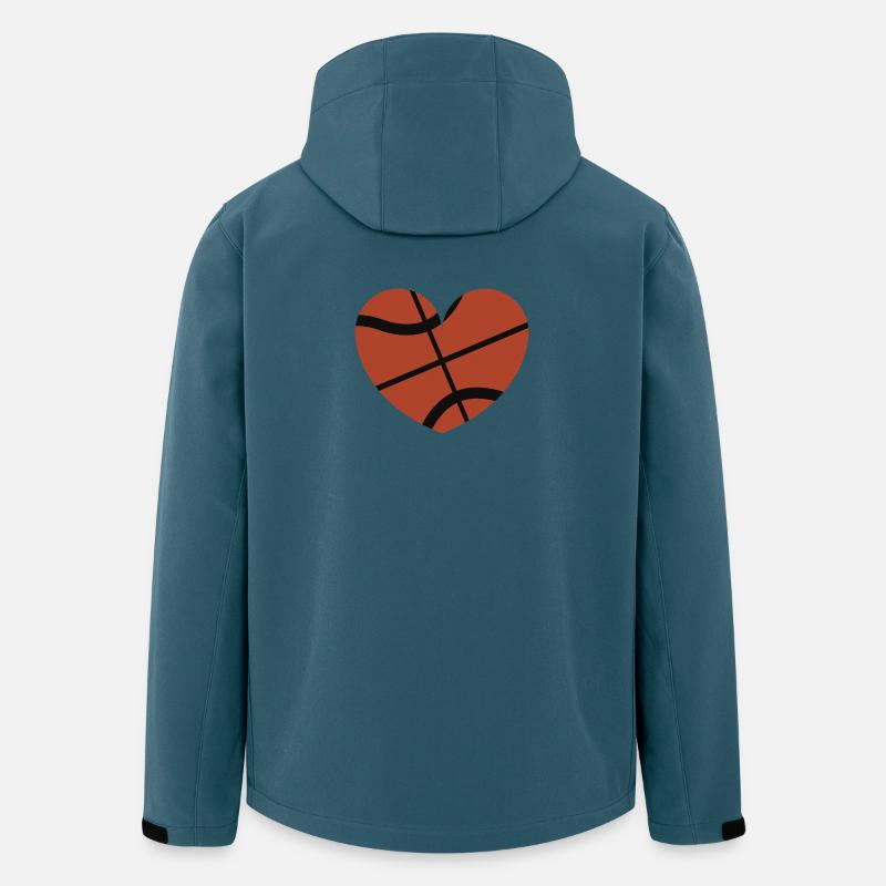 Basketballherz - Recycelte Männer Softshell-Jacke von Stanley/Stella - Dunkles Petrol