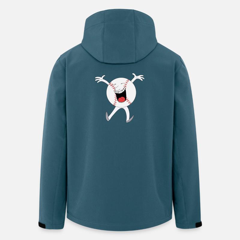 Lachendes Baseball-Maskottchen - Recycelte Männer Softshell-Jacke von Stanley/Stella - Dunkles Petrol