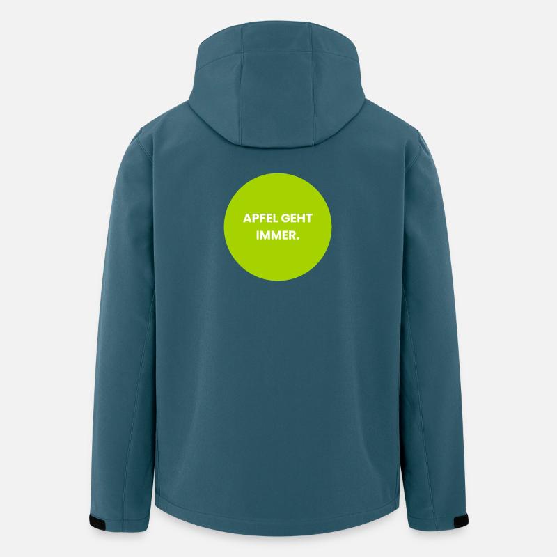 Apfel Geht Immer Spruch - Recycelte Männer Softshell-Jacke von Stanley/Stella - Dunkles Petrol