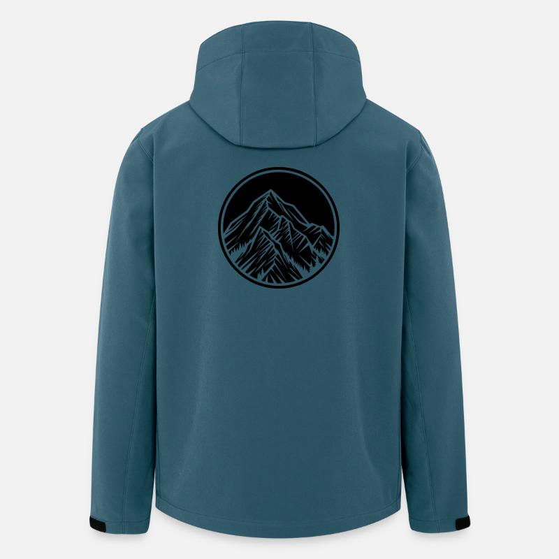 Berge Symbol Felsen - Recycelte Männer Softshell-Jacke von Stanley/Stella - Dunkles Petrol