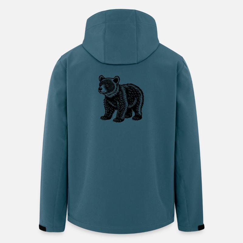 Bärenjunges - Recycelte Männer Softshell-Jacke von Stanley/Stella - Dunkles Petrol