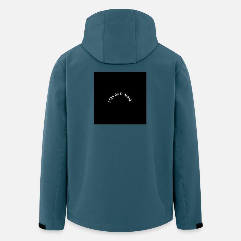 Ich schaffe das alleine - Recycelte Männer Softshell-Jacke von Stanley/Stella - Dunkles Petrol