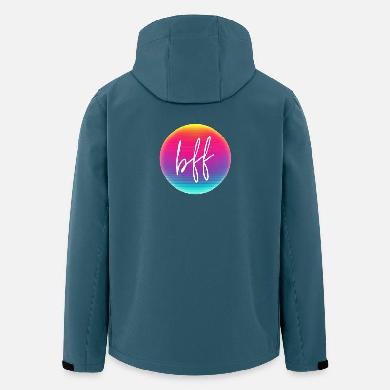 BFF! Neon circle customizable - Men’s Recycled Softshell Jacket by Stanley/Stella - stargazer