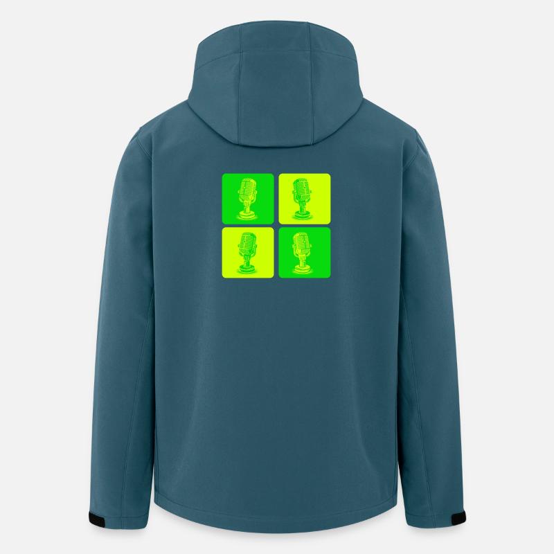 Mikrofon Pop Art Grün - Recycelte Männer Softshell-Jacke von Stanley/Stella - Dunkles Petrol