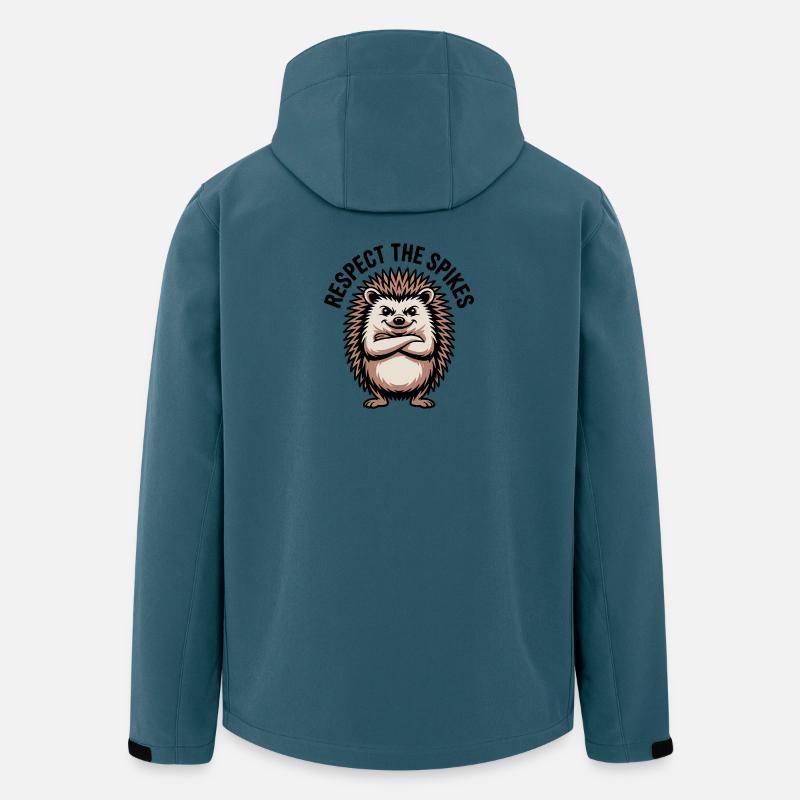 Cooler Igel mit verschränkten Armen - Recycelte Männer Softshell-Jacke von Stanley/Stella - Dunkles Petrol