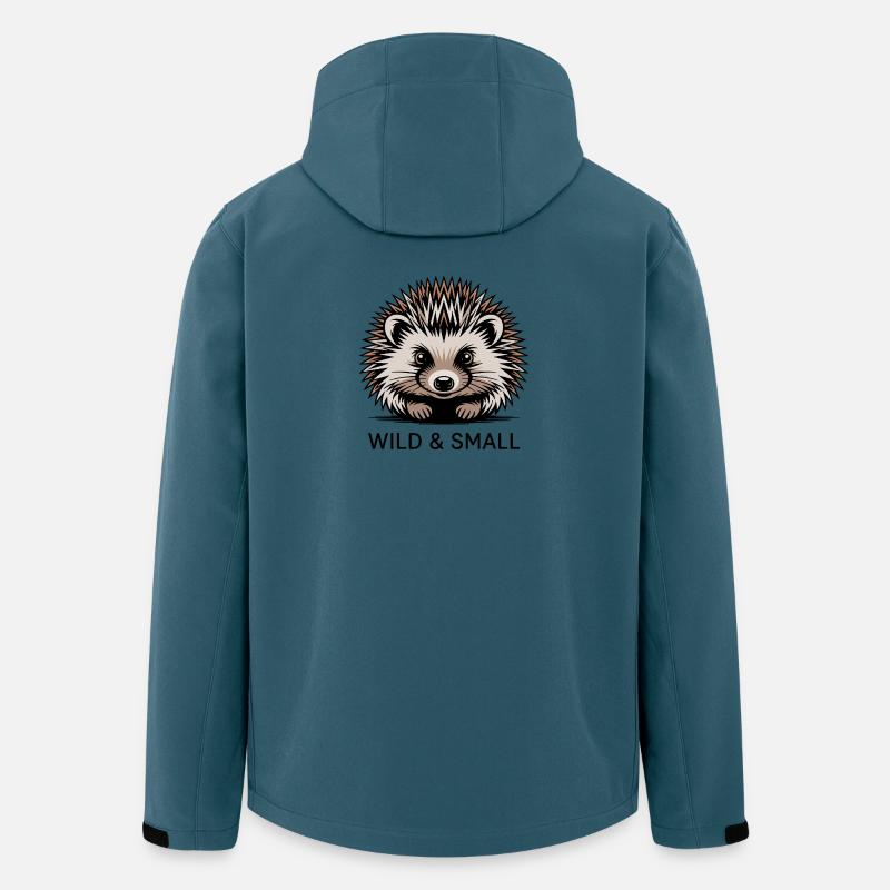 Wildes Igel Motiv - Recycelte Männer Softshell-Jacke von Stanley/Stella - Dunkles Petrol