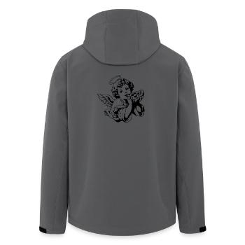 Pizza Angel – Cherub with pizza slice - Men’s Recycled Softshell Jacket by Stanley/Stella - stargazer - Back - AI Model Male 185 light (185cm)