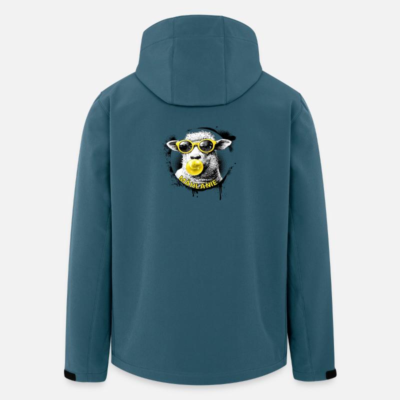 Mählanie – Mouton cool Pop Art Melanie - Veste softshell homme en polyester recyclé Stanley/Stella - bleu pétrole foncé