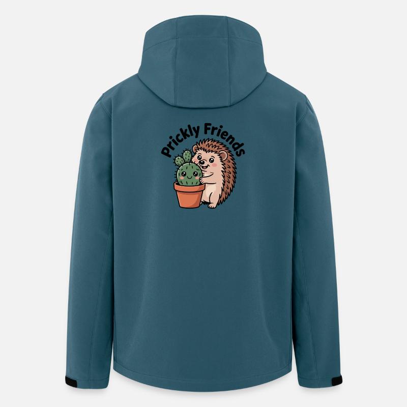 Kaktusfreundlicher Igel - Recycelte Männer Softshell-Jacke von Stanley/Stella - Dunkles Petrol