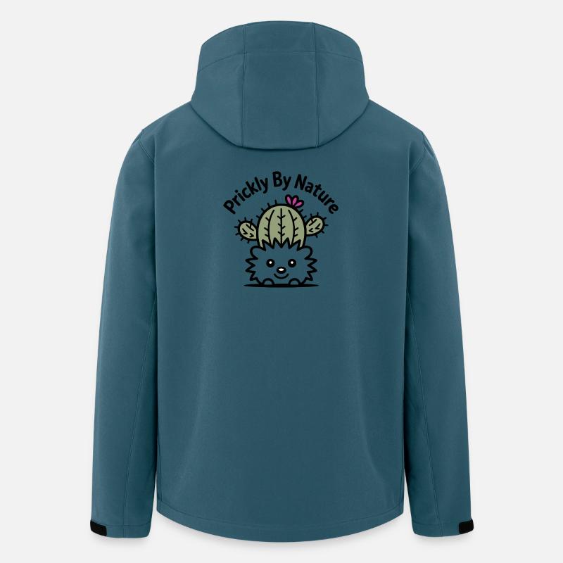 Cactus hérisson avec fleur - Veste softshell homme en polyester recyclé Stanley/Stella - bleu pétrole foncé