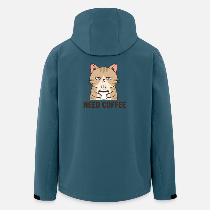 Kaffee Wütende Katze - Recycelte Männer Softshell-Jacke von Stanley/Stella - Dunkles Petrol