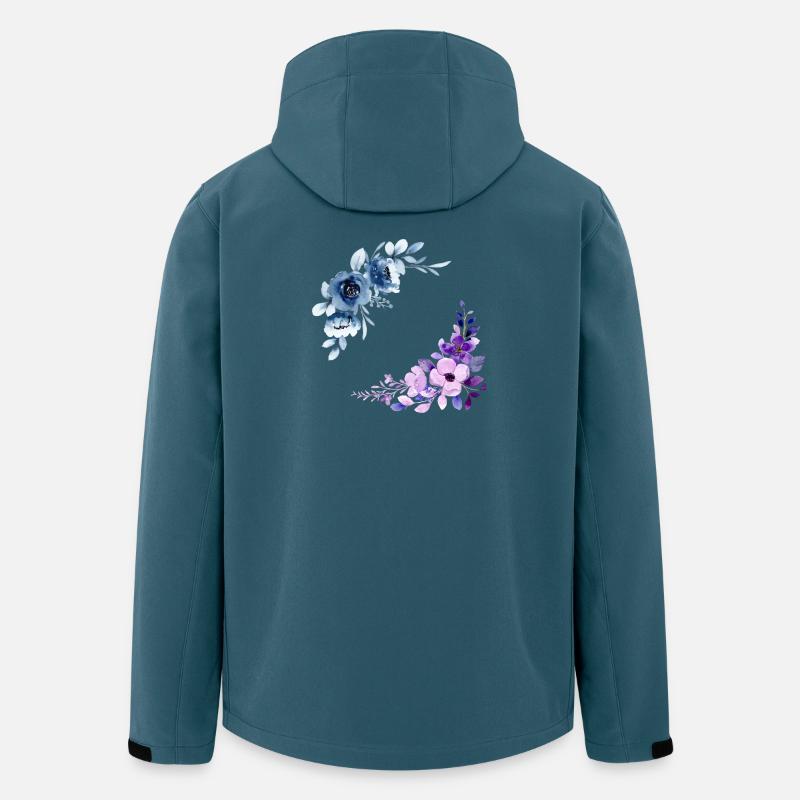 2 Blumensträuße - Recycelte Männer Softshell-Jacke von Stanley/Stella - Dunkles Petrol