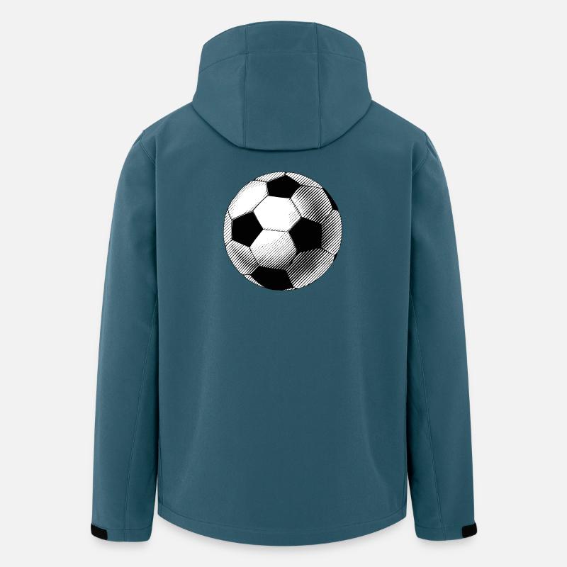 Schwarz-Weiß-Skizzenballon - Recycelte Männer Softshell-Jacke von Stanley/Stella - Dunkles Petrol