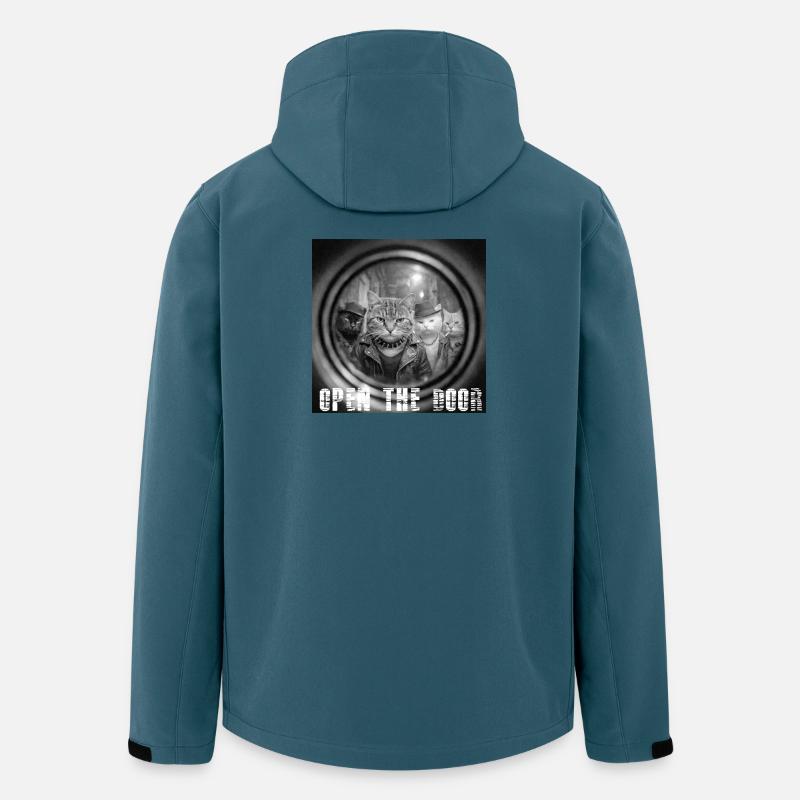 Tür Auf Katzen Noir - Recycelte Männer Softshell-Jacke von Stanley/Stella - Dunkles Petrol