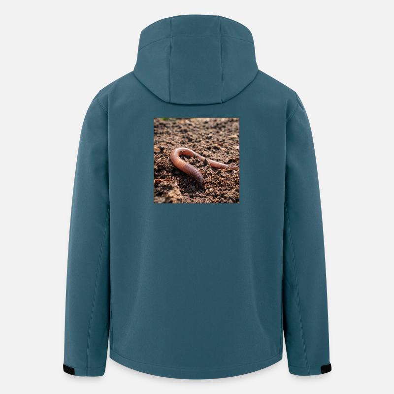 Vers de terre dans le sol - Veste softshell homme en polyester recyclé Stanley/Stella - bleu pétrole foncé