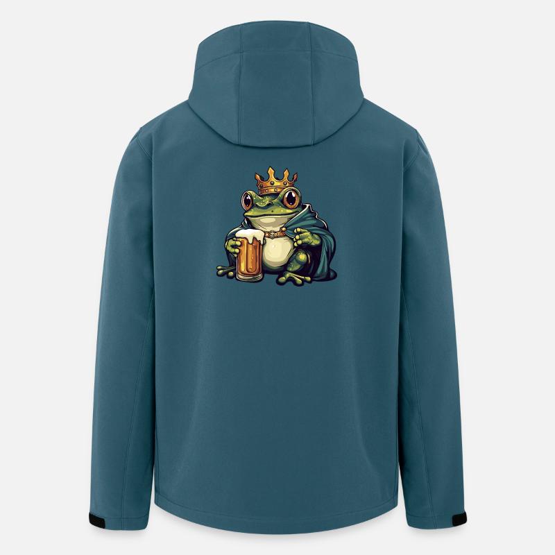 Roi de la Bière Grenouille - Veste softshell homme en polyester recyclé Stanley/Stella - bleu pétrole foncé