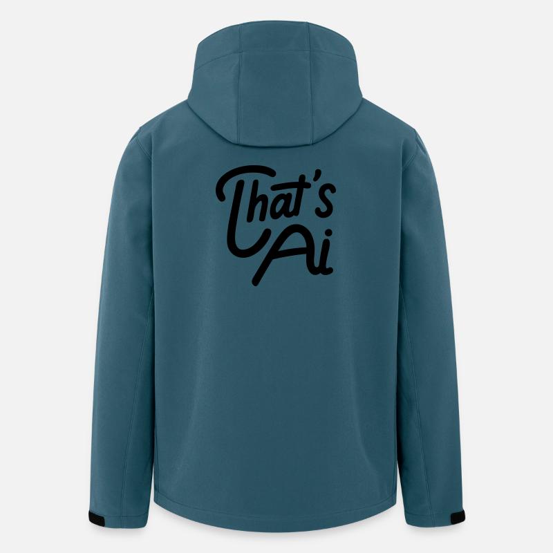 C’est la typographie manuscrite par IA - Veste softshell homme en polyester recyclé Stanley/Stella - bleu pétrole foncé