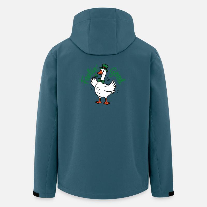 Lucky Duck St. Patrick's Leap - Recycelte Männer Softshell-Jacke von Stanley/Stella - Dunkles Petrol