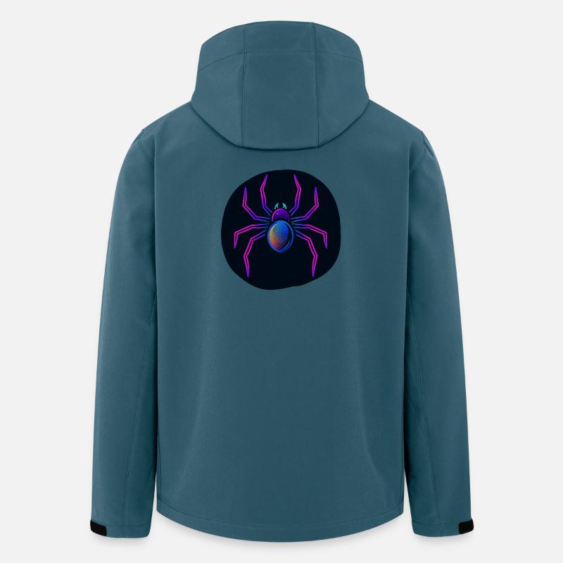 Neonspinne im All - Recycelte Männer Softshell-Jacke von Stanley/Stella - Dunkles Petrol