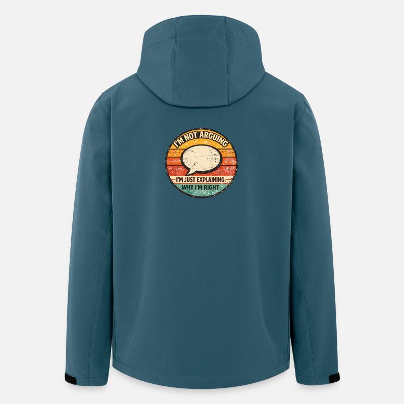 Ich erklär es nur – Retro Spruch - Recycelte Männer Softshell-Jacke von Stanley/Stella - Dunkles Petrol