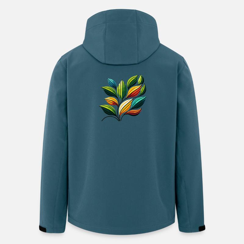 Farverig Leafen-symfoni - Stanley/Stella herre softshelljakke i genanvendt polyester Discoverer - mørk petrol