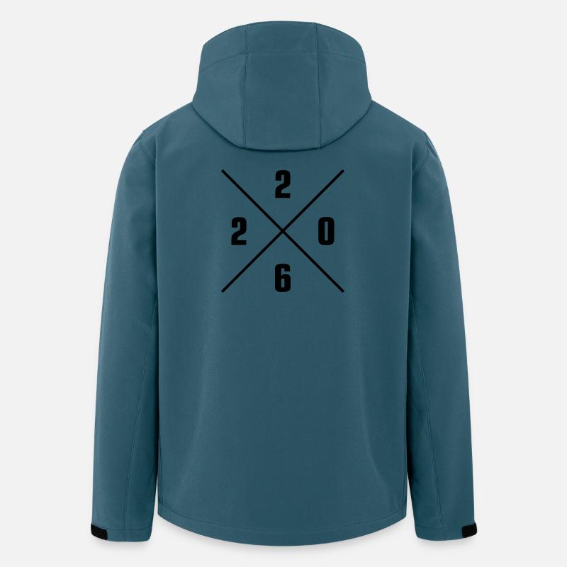 2026 Jahr - Recycelte Männer Softshell-Jacke von Stanley/Stella - Dunkles Petrol