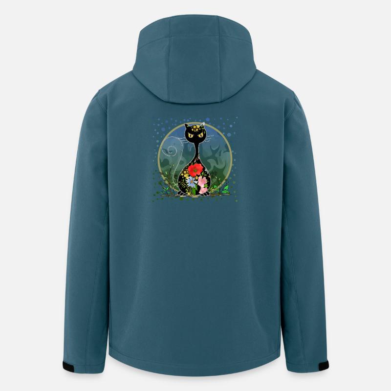 Katze - Recycelte Männer Softshell-Jacke von Stanley/Stella - Dunkles Petrol