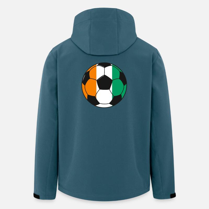 Football_team_Côte_d Elfenbeinküste - Recycelte Männer Softshell-Jacke von Stanley/Stella - Dunkles Petrol