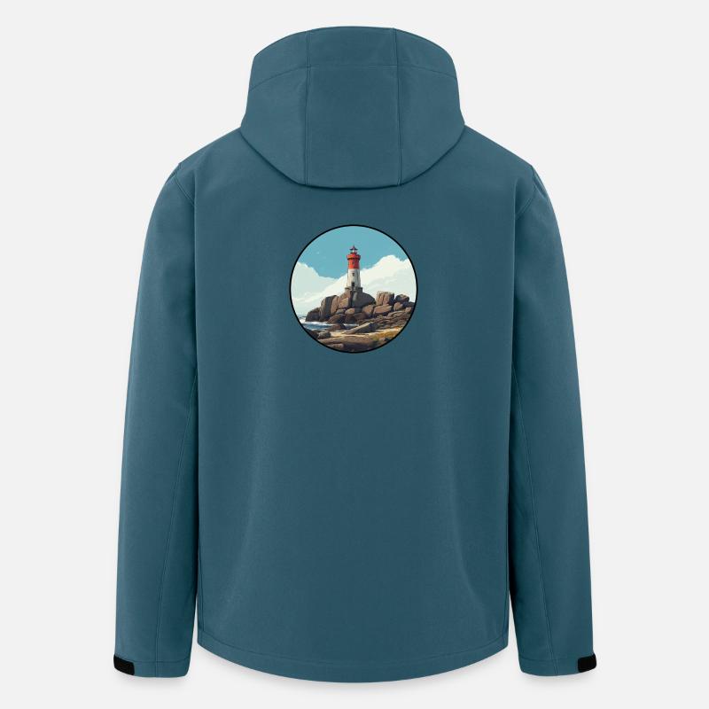 Breton lighthouse by the sea - Men’s Recycled Softshell Jacket by Stanley/Stella - stargazer