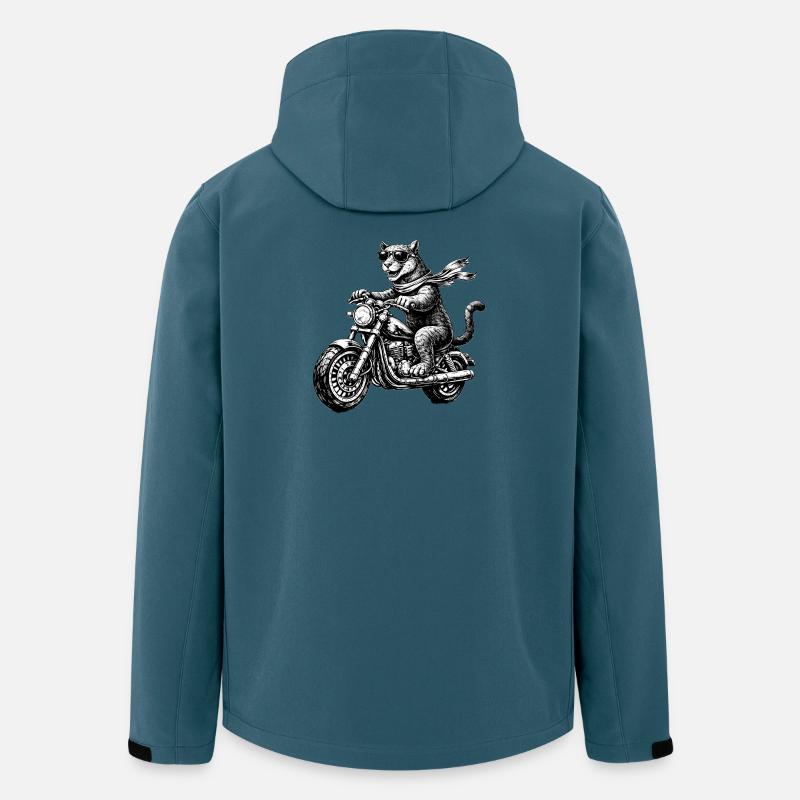 Big cat on motorcycle - Men’s Recycled Softshell Jacket by Stanley/Stella - stargazer