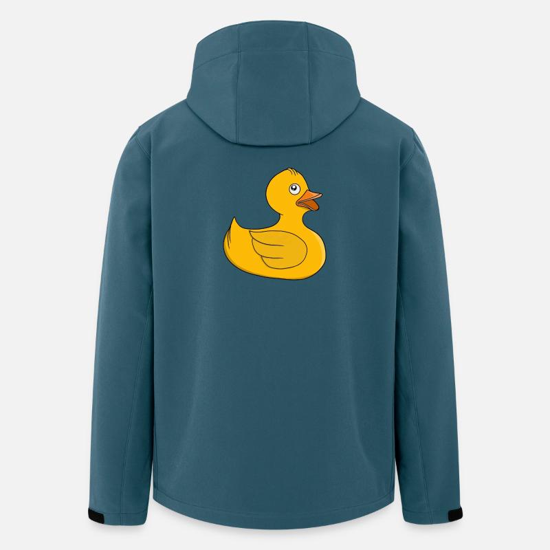 Sonnenrige Gummiente - Recycelte Männer Softshell-Jacke von Stanley/Stella - Dunkles Petrol