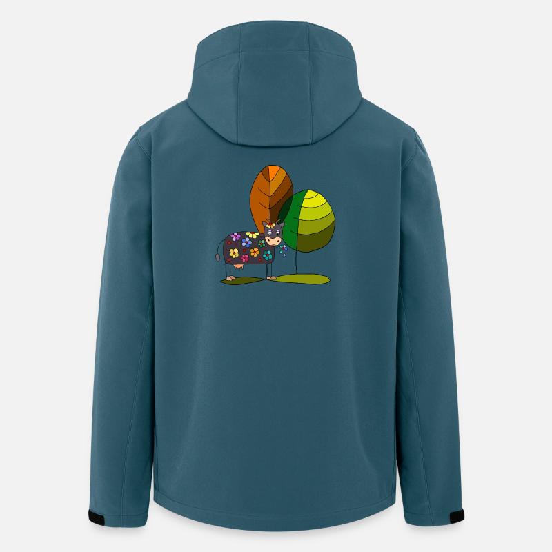 Kuh - Recycelte Männer Softshell-Jacke von Stanley/Stella - Dunkles Petrol