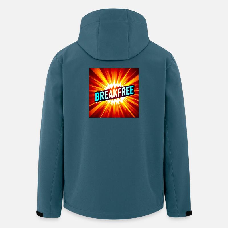 Breakfree Burst-Grafik - Recycelte Männer Softshell-Jacke von Stanley/Stella - Dunkles Petrol