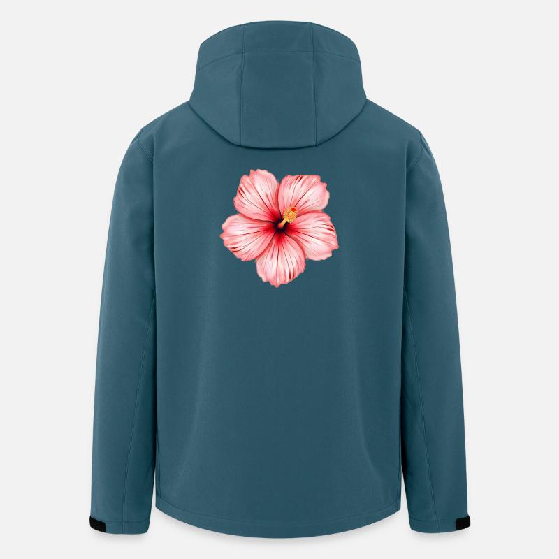 Hibiskus Blume - Recycelte Männer Softshell-Jacke von Stanley/Stella - Dunkles Petrol