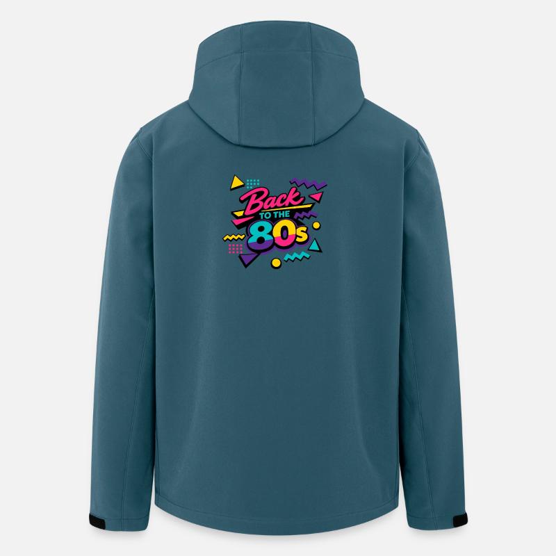 Back to the 80s Neon Retro - Recycelte Männer Softshell-Jacke von Stanley/Stella - Dunkles Petrol