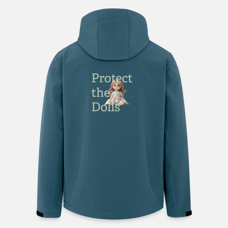 Cute Doll Looking Up – Minimal Design - Recycelte Männer Softshell-Jacke von Stanley/Stella - Dunkles Petrol