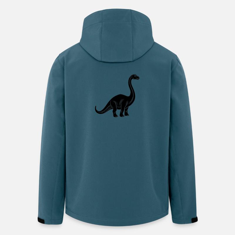 Dinosaurier Brontosaurus - Recycelte Männer Softshell-Jacke von Stanley/Stella - Dunkles Petrol