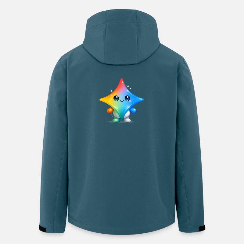 Cute Gemini Star Mascot Sticker - Veste softshell homme en polyester recyclé Stanley/Stella - bleu pétrole foncé